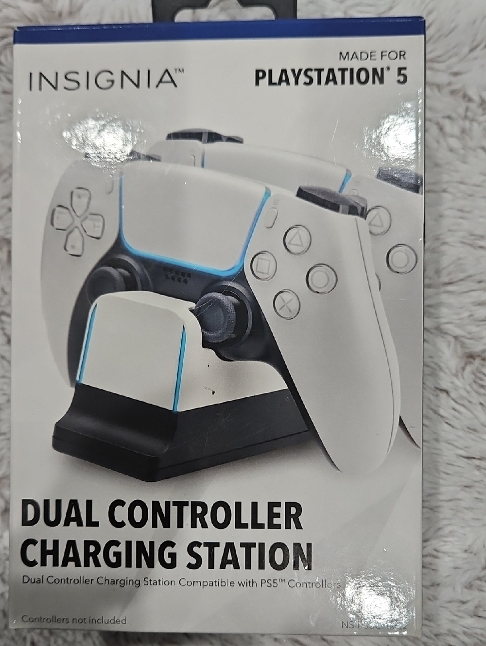 White Dual Controller Charging Station for PlayStation 5